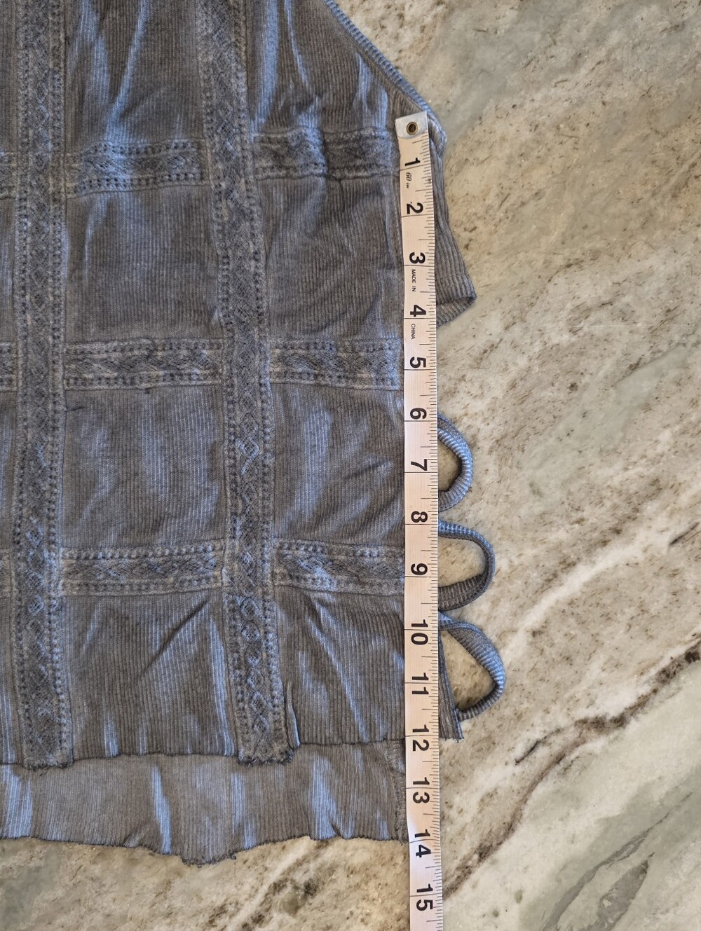 52) POL Sleeveless BOHO Knit Top Sz. Large - Picture 15 of 15